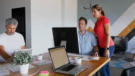 executives working on desk in the office 4k