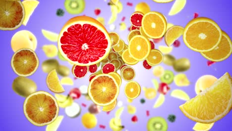 falling oranges background, loop,  60fps, with alpha channel