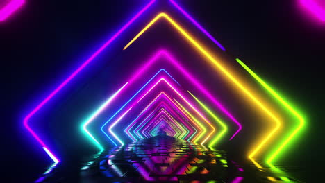 neon glowing tunnel