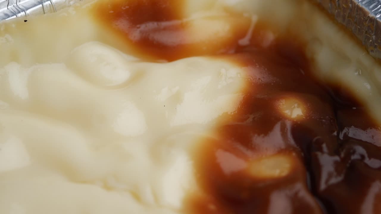 Close-up of a Creamy Rice Pudding Dessert