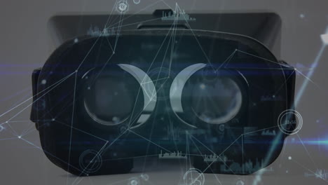 rete di connessioni e elaborazione dei dati contro la chiusura dell'auricolare