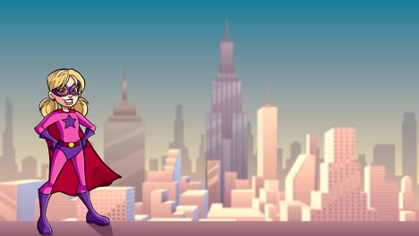 super girl city background