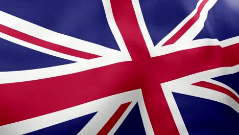 animation of the union jack, the national flag of the united kingdom, with its distinctive red, white, and blue design, waving smoothly