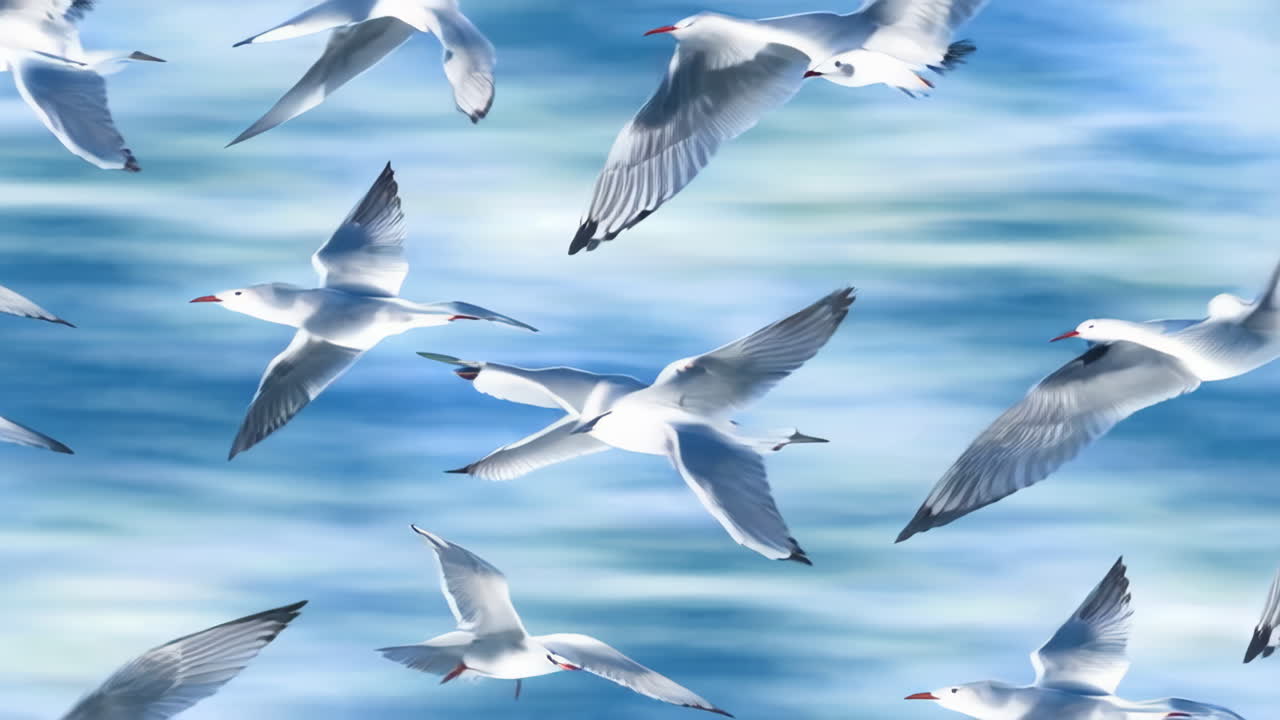 Sea Gulls in Flight