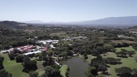 valley view with lagoon and town comyagua honduras