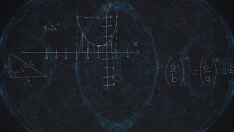 Animación-Del-Procesamiento-De-Datos-Matemáticos-Sobre-Fondo-Negro