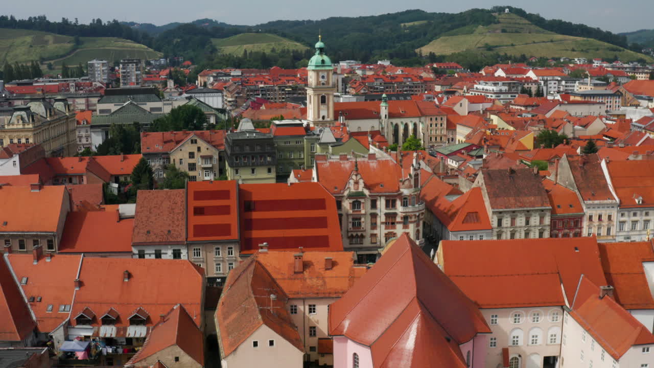 Aerial View of a Charming European City