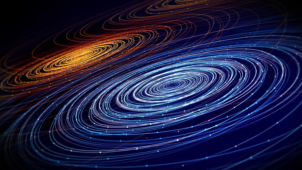 líneas digitales abstractas y coloridas que fluyen lentamente. animación de fondo creativa.