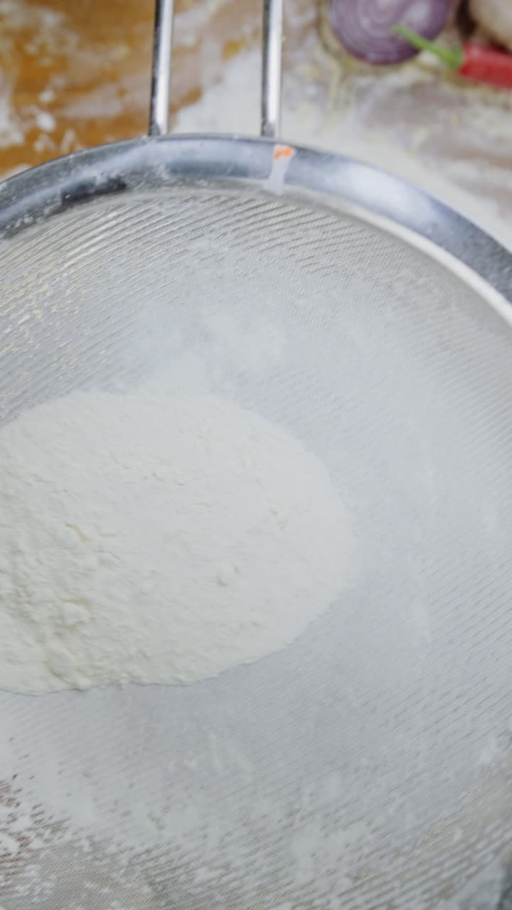 Sifting Flour for Baking