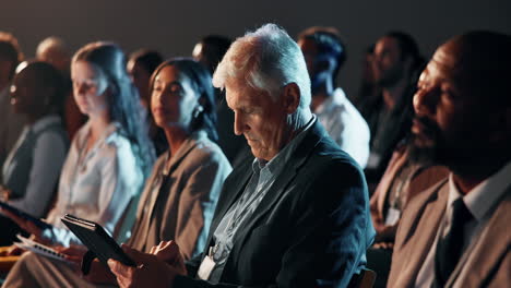 attentive audience at a business conference