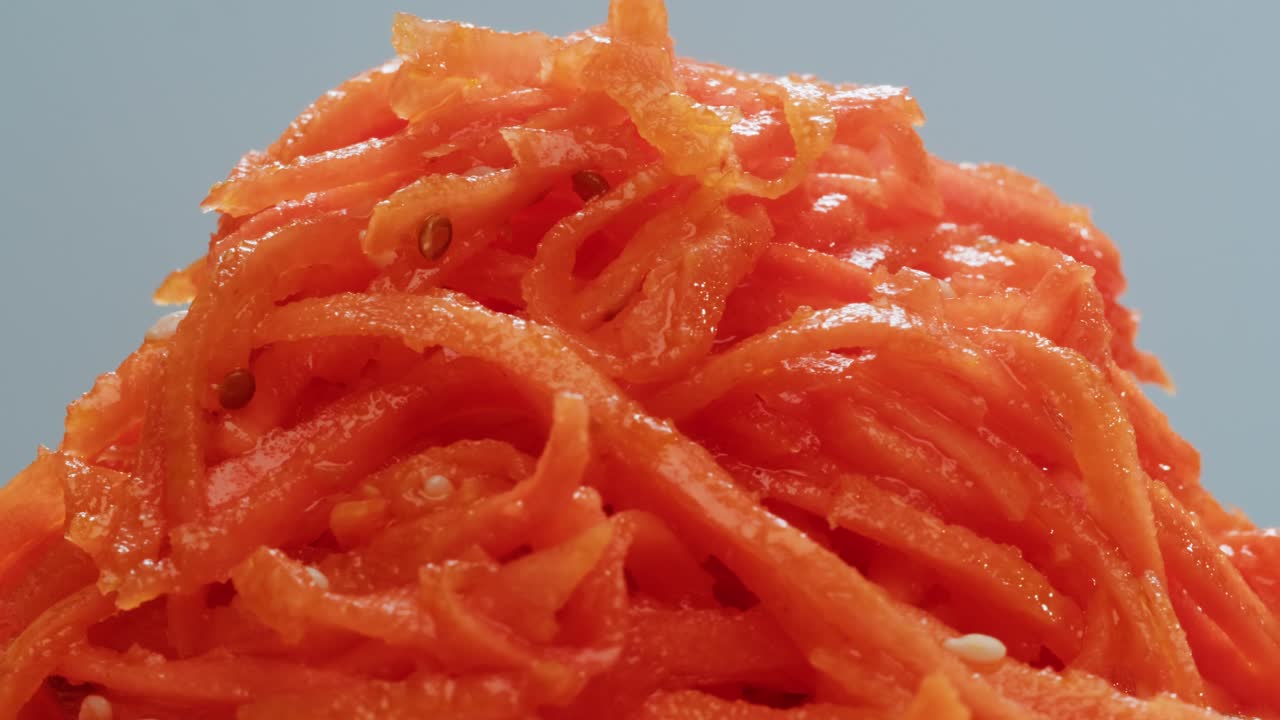 Pile of Pickled Shredded Carrots