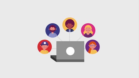 laptop people connected