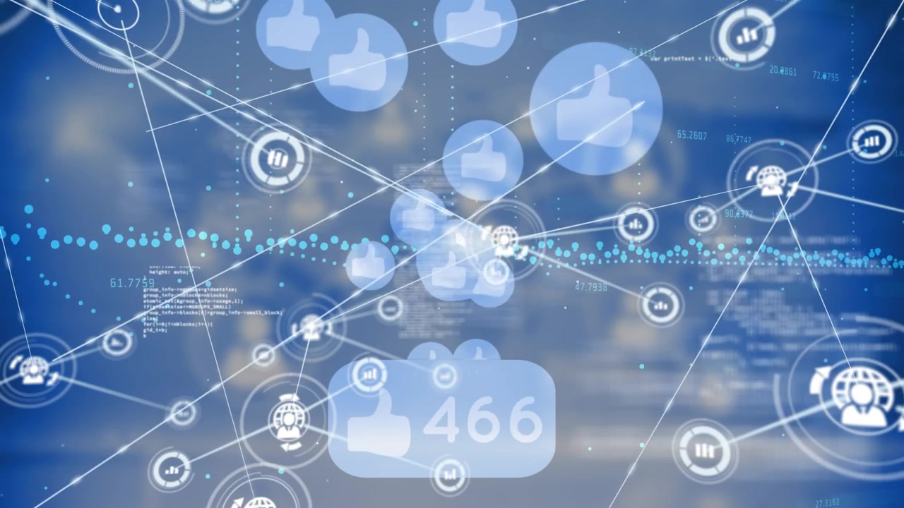 Digital Social Media Engagement Counter with Network Connections