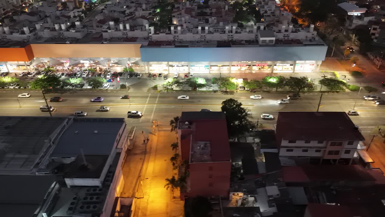 "혼란한 도시 생활의 공중 풍경