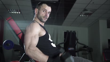 man working out at the gym