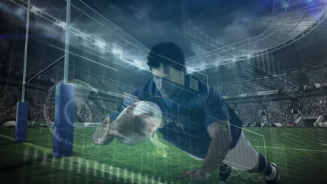 Animation-of-data-processing-over-rugby-players-on-rugby-field