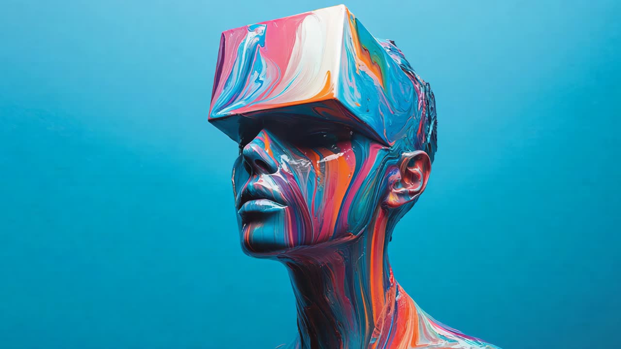 Colorful VR Headwear Portrait