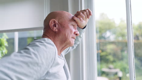Fenster,-Denken-Und-älterer-Mann-Oder-Alzheimer