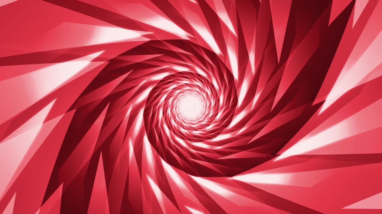 Sfondo animato astratto: tunnel spaziale con spirale vorticosa rossa