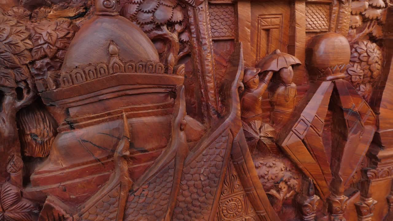 Laos Carving Wooden, Slow Motion