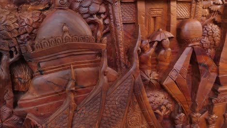 laos carving wooden, slow motion