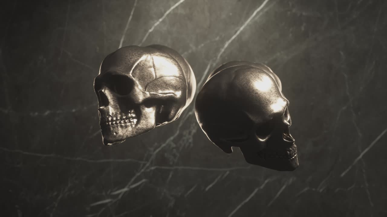 bucle de cráneos giratorios