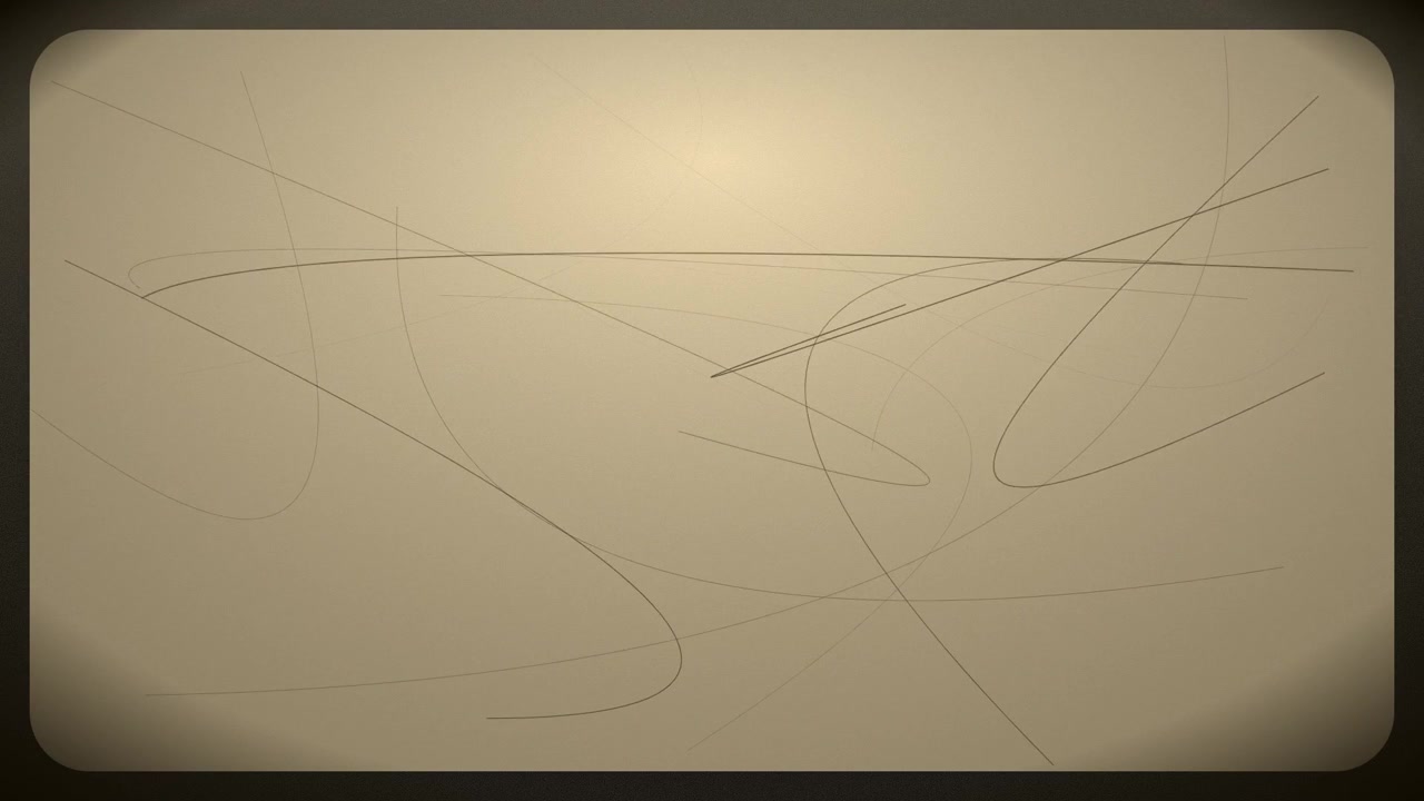 Abstract Background with Animated Thin Dark Lines on Beige