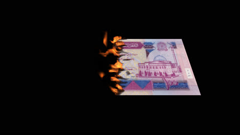 burning omani rial