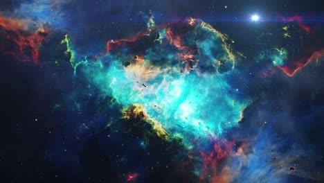 universo y nebulosa, animación 4k