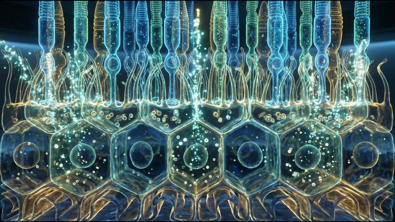 Microscopic Animation of Retinal Photoreceptor Cells and Signal Transmission