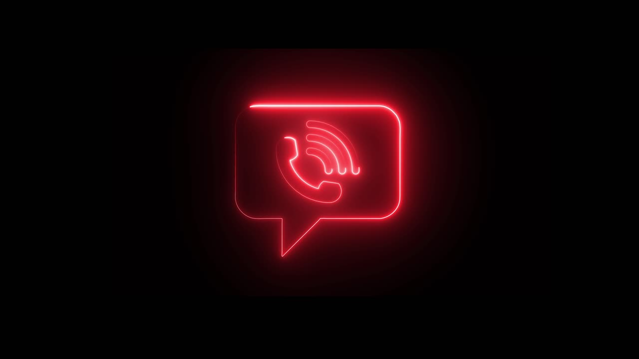 Neon Phone Call Icon