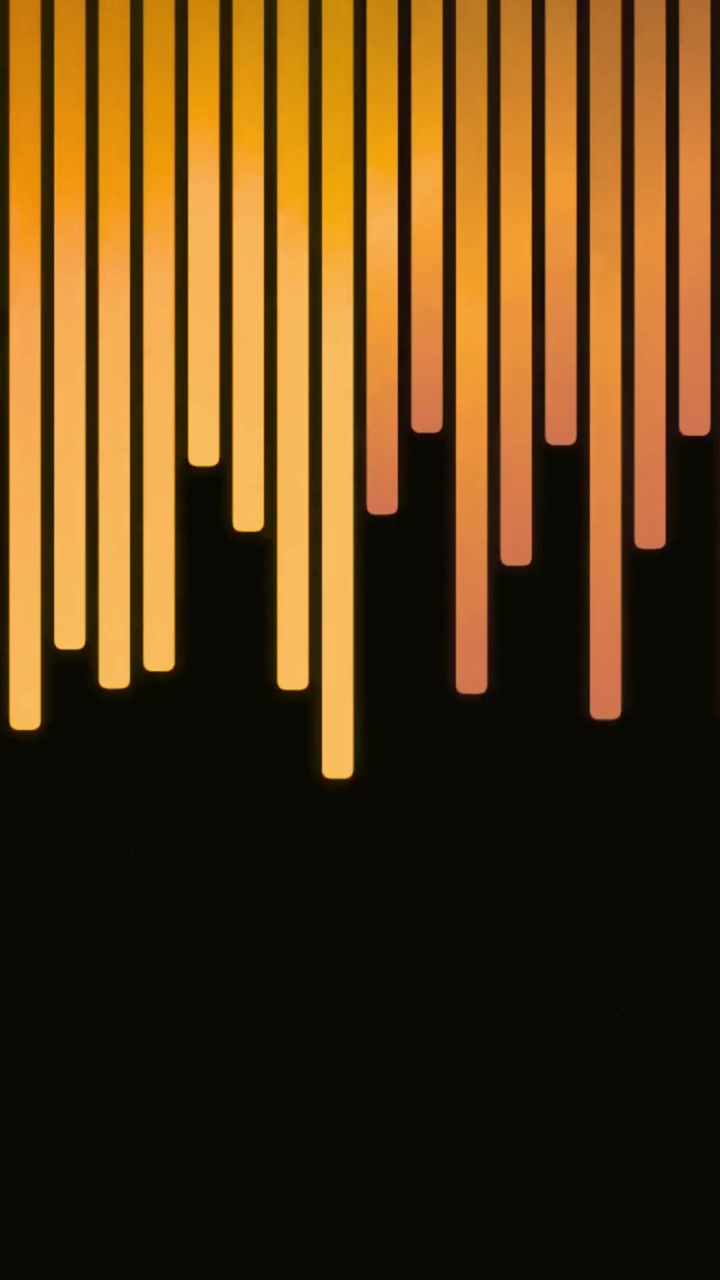 Abstract Animation of Dripping Orange and Yellow Light Bars