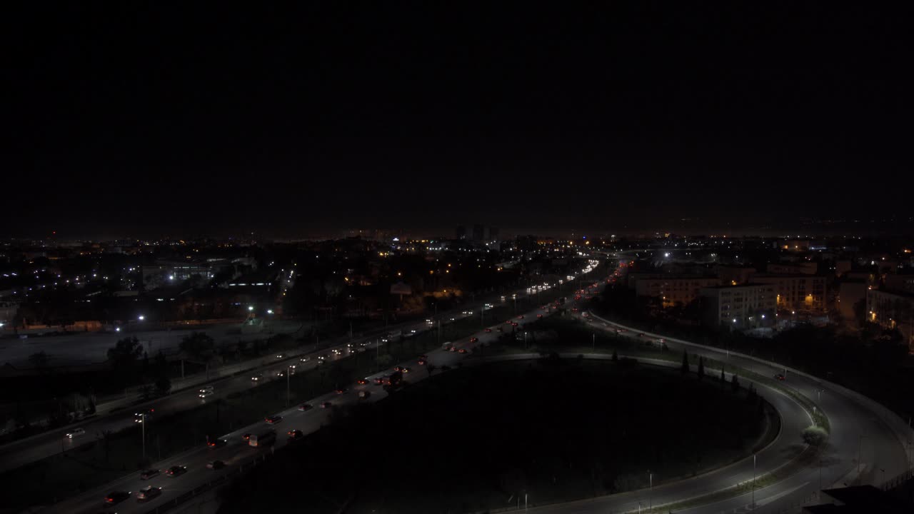 driving cars by night from algiers, algeria