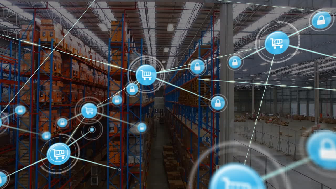 animación de la red de conexiones a través del almacén