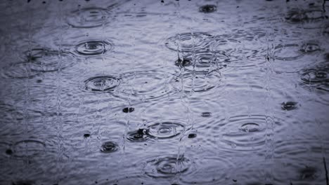 heavy rain shower downpour cloudburst rainfall behind the glass.