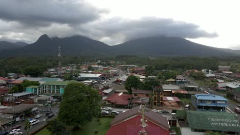 aerial view of a central american town