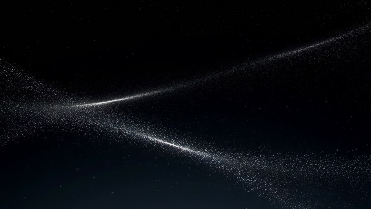 Abstract Particle Waves on Dark Background