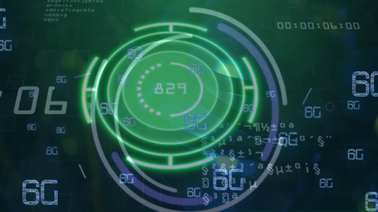 animación del alcance y procesamiento de datos sobre números