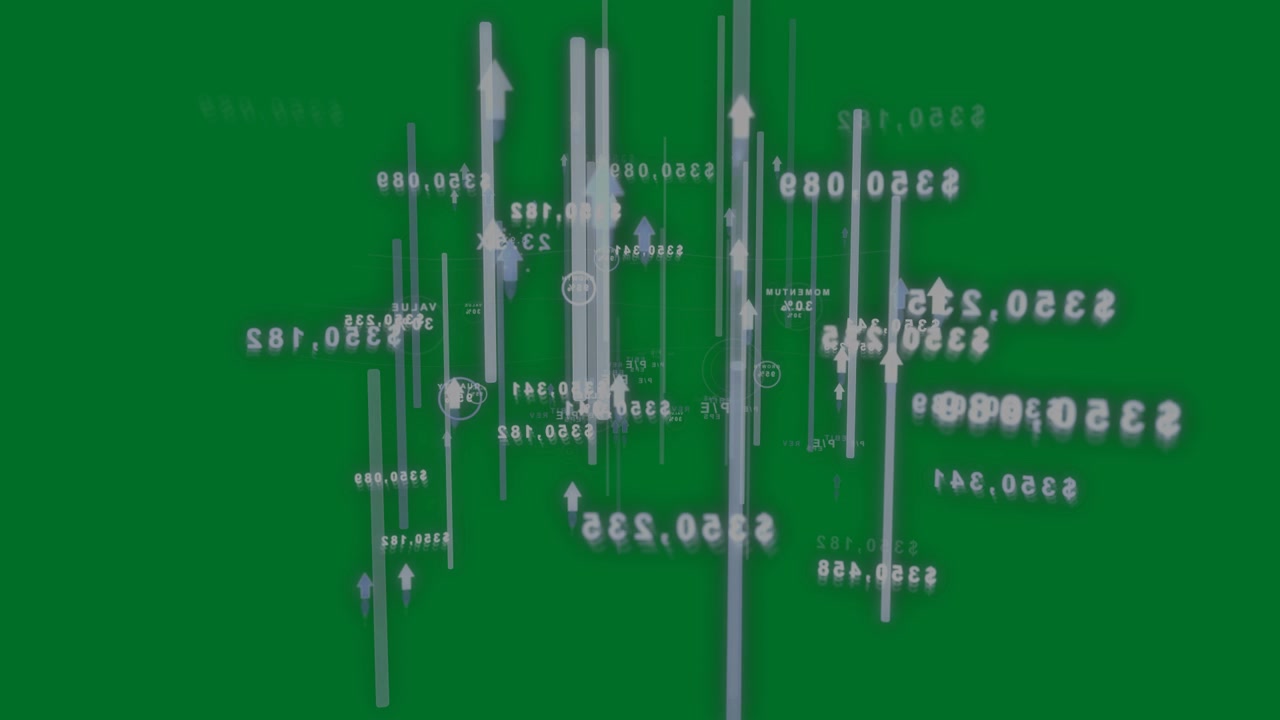 Floating HUD cluster pulsing when orbit starts revealing data for display on transparent background