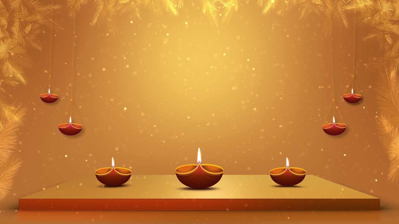 Diya accesa su sfondo festivo di Diwali, per il festival delle luci dell'India, lampada a olio del festival Diwali