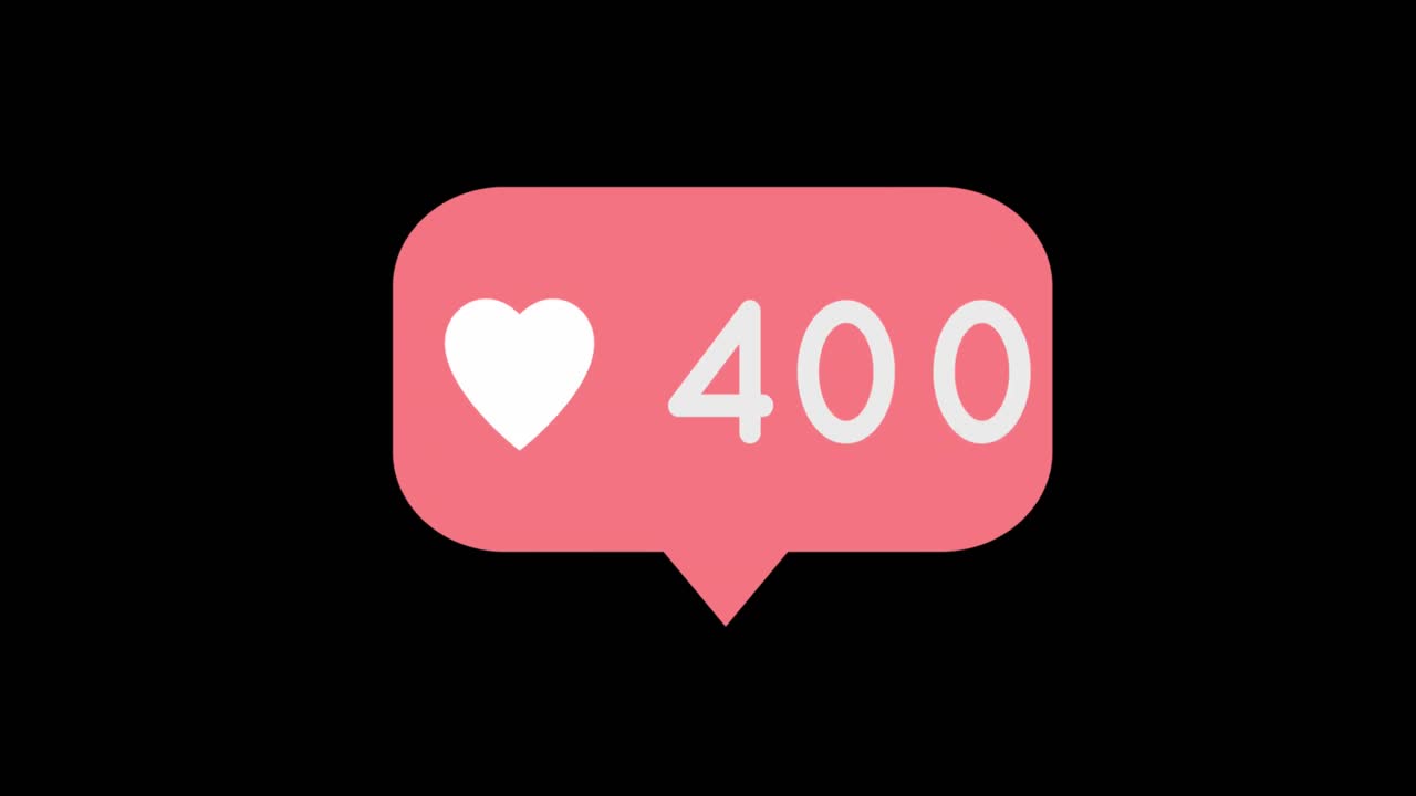 소셜 미디어를 위한 심장 아이콘과 숫자 4k