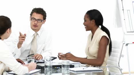 young business team having a meeting