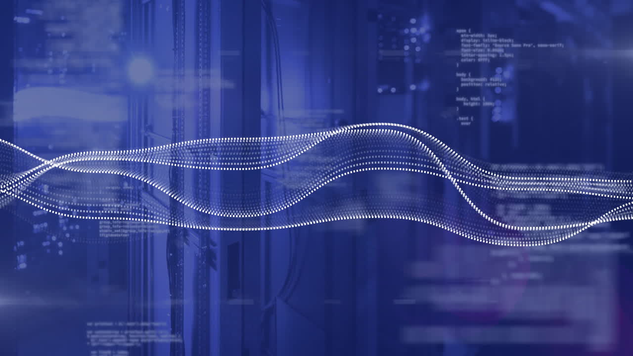Animation of data processing over computer servers