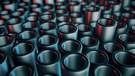 tubos metálicos en movimiento. fondo 4k abstracto
