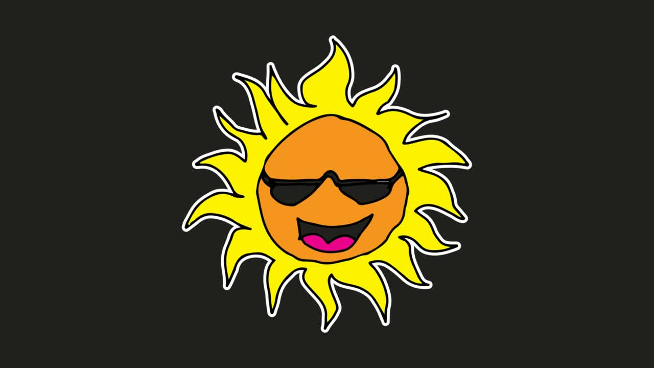 crianças a desenhar um fundo preto com o tema do sol