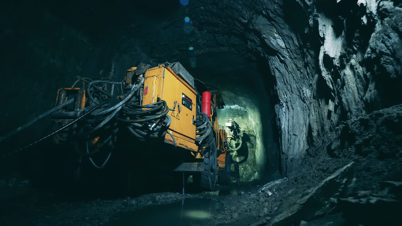 지하 광산에 설치된 보링 컴플렉스