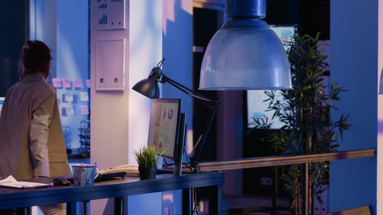 Office with woman and computer