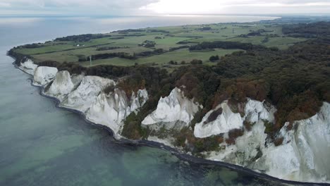 rare drone footage of the world famous møns cliff in denmark