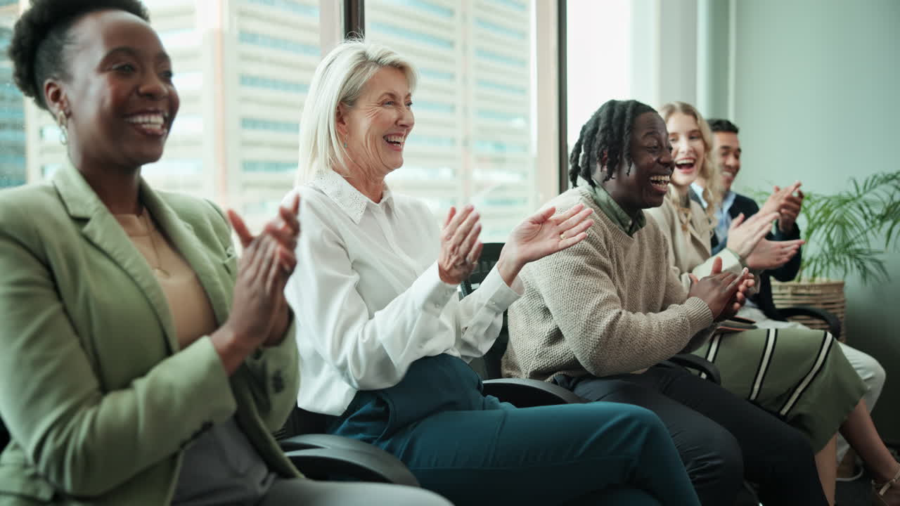 Group of Business Professionals Clapping