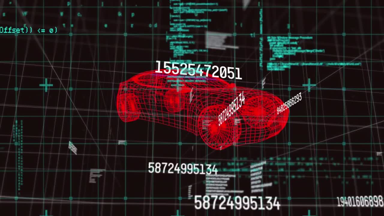 3d 자동차 모델의 애니메이션과 그리드 상의 데이터 처리